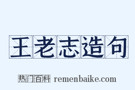 王老志造句是什么意思的图片